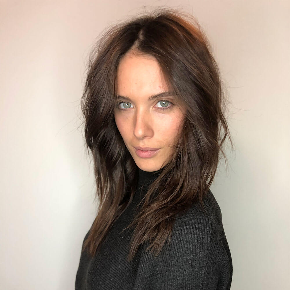 Rich brunette color with soft, natural dimension